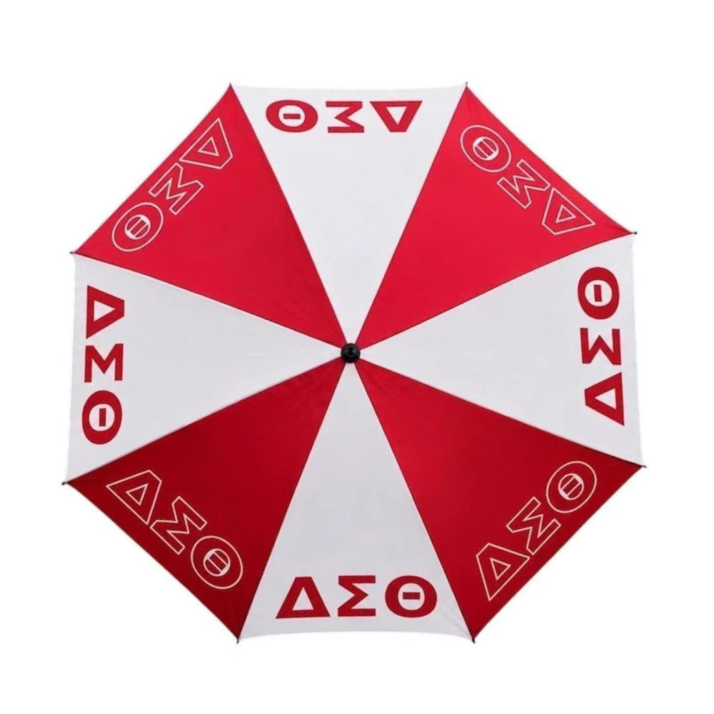 Delta Sigma Theta Golf Umbrella | Red & White Windproof Umbrella